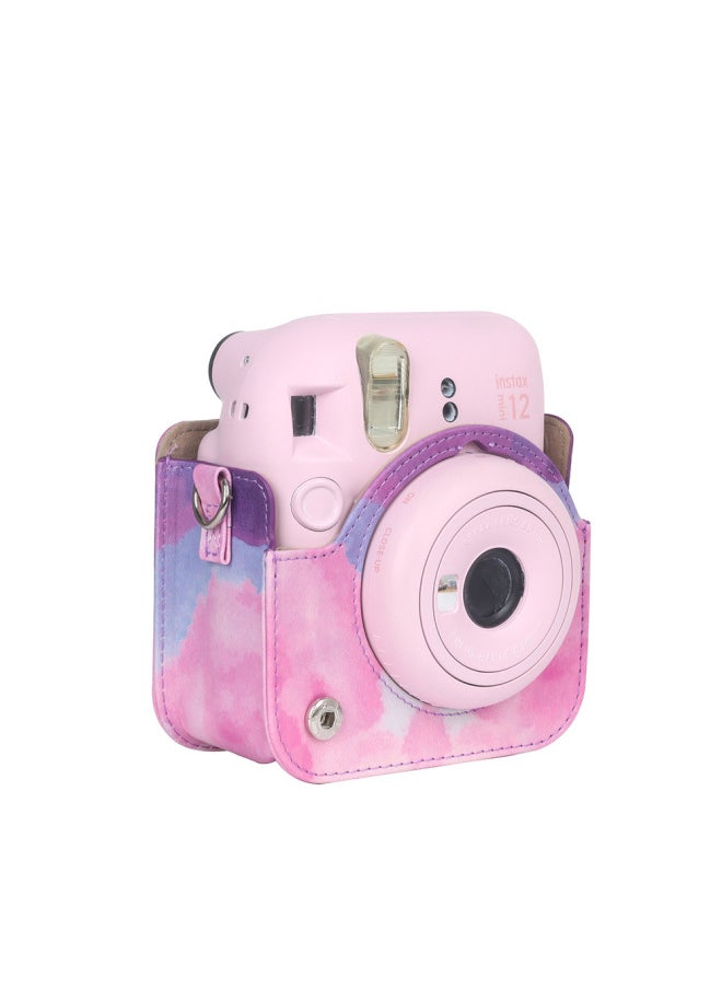 Generic Mini12 Instant Camera Protective Case Dreamy Cloud Blue Pink Shoulder Camera Bag Digital Computer/photography Waterproof Box/bag-Color:Blue Pastel  - Image 3
