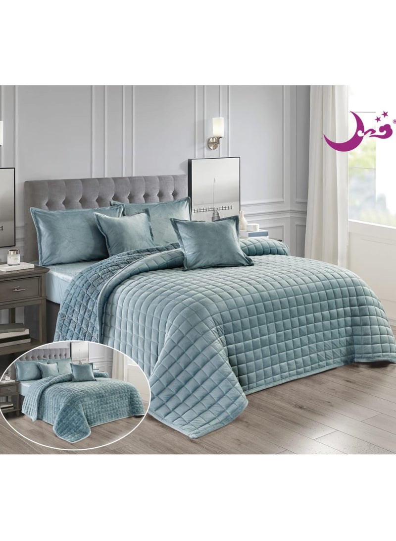 مفرش مضغوط مخمل مشجر شتوي مزدوج