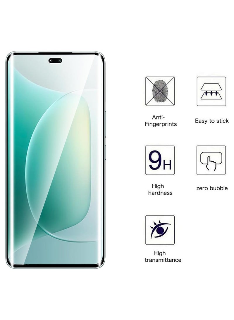 Honor 300 Ultra Screen Protector Tempered Glass Full Adhesive Full Coverage Bubble-Free Anti Scratch HD Clear High Responsive Screen Protector for Honor 300 Ultra Black (1) - Image 2