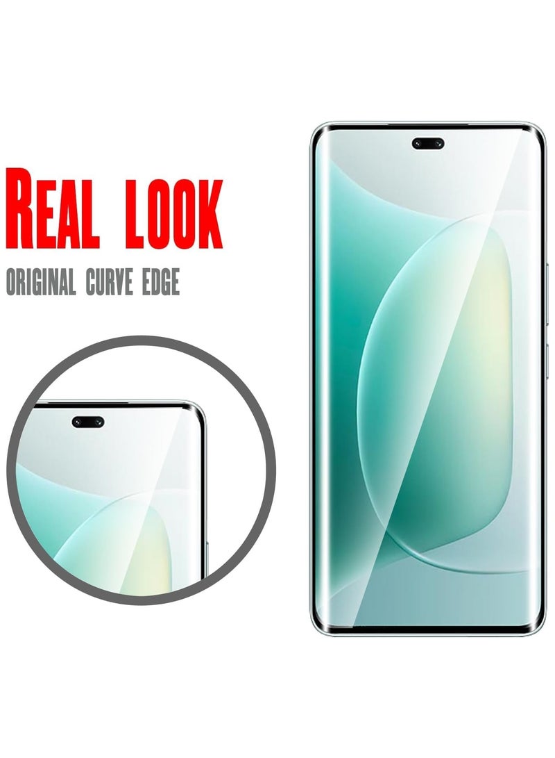 Honor 300 Ultra Screen Protector Tempered Glass Full Adhesive Full Coverage Bubble-Free Anti Scratch HD Clear High Responsive Screen Protector for Honor 300 Ultra Black (1) - Image 4