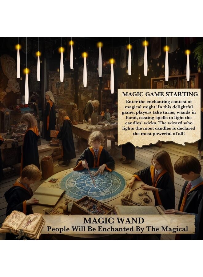 شموع عائمة مع مؤقت عن بعد - شموع معلقة بدون لهب لحفلات أعياد الميلاد وديكور نافذة المنزل - عبوة من 12 قطعة باللون الأبيض - Image 4