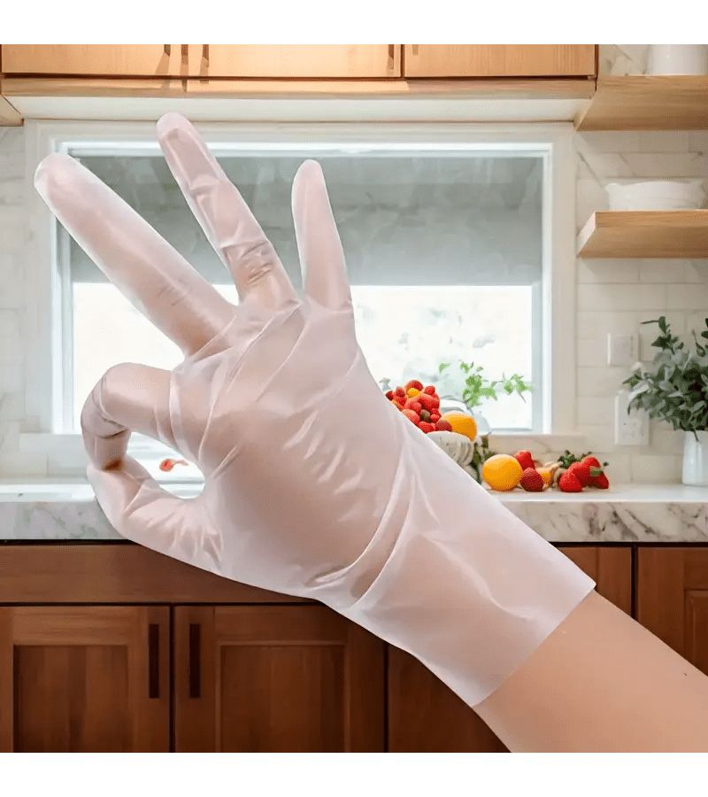 Disposable Gloves 100 Pieces Lightweight Hygiene Focused Professionals Bathroom Sanitation Living Space Cleaning Household Outdoor Cleaning Tasks Pet Care Hair Dyeing Car Home Cleaning Size S - Image 1