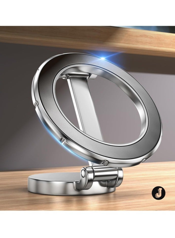 JAJEEK "New MagSafe Car Mount – 360° Rotation with Strong Magnet, Hands-Free Phone Holder for iPhone 15, 14, 13, 12 Pro Max, Plus, Mini, and MagSafe Cases (Silver)" - Image 1