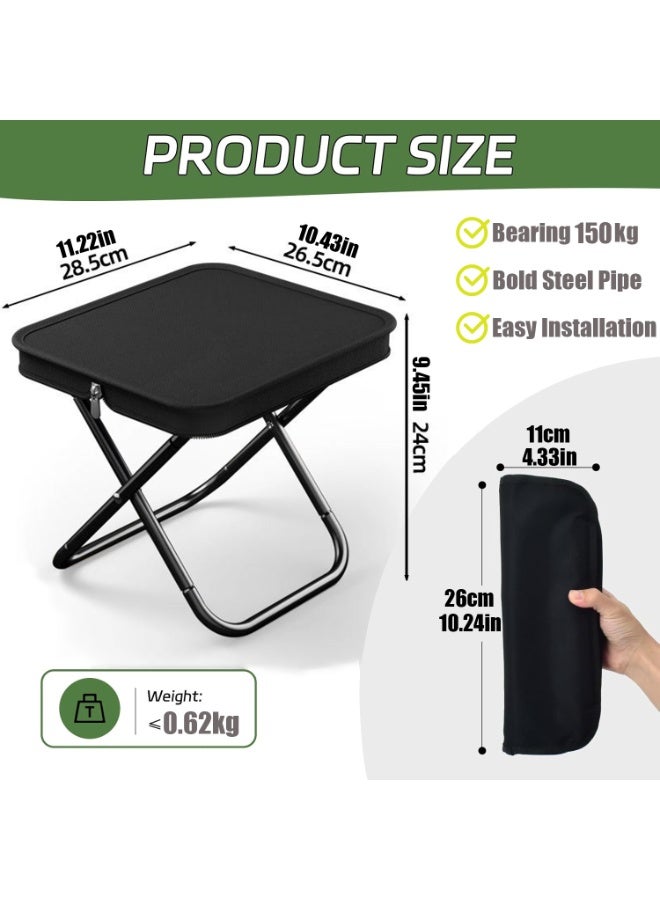 تابيت كرسي قابل للطي، كرسي محمول، كرسي خفيف الوزن محمول للبالغين، كراسي محمولة للبالغين، يتحمل وزنًا يصل إلى 150 كجم، مثالي للتخييم والمشي لمسافات طويلة والأنشطة الخارجية والفعاليات - Image 3