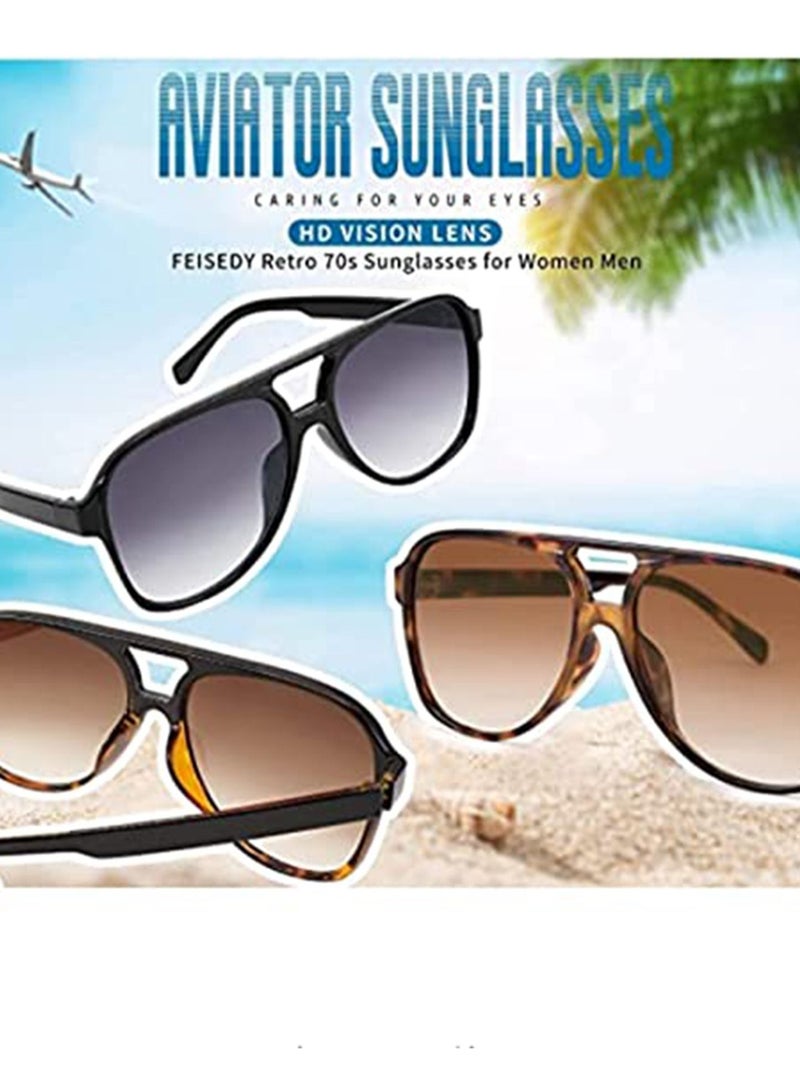 سيوسي نظارات شمسية كلاسيكية بإطار مربع كبير مستقطب للرجال والنساء لقيادة نظارات شمسية عصرية عتيقة من 70 ثانية - Image 3