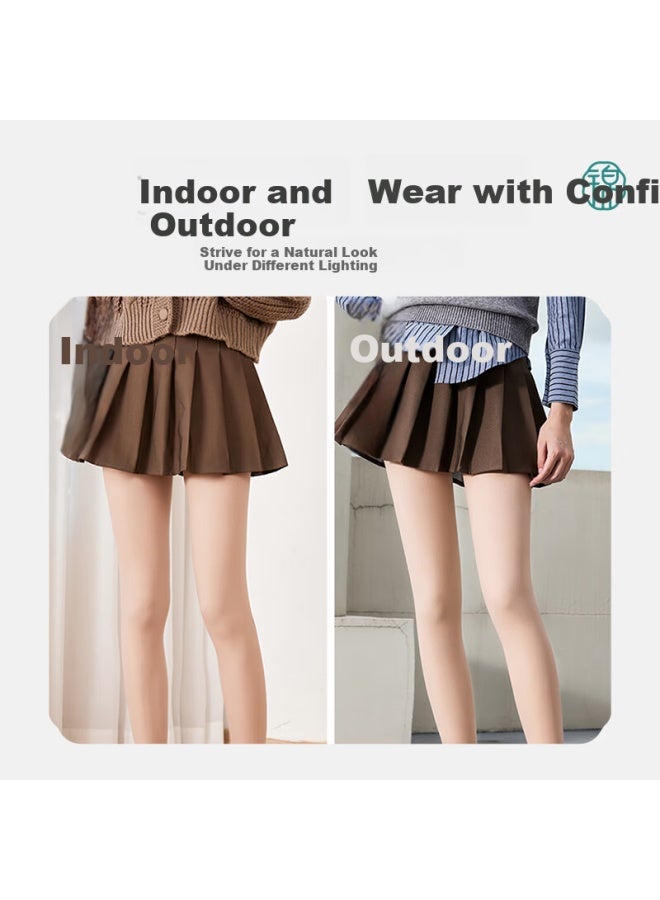 Jindu Women's Bare Leg Magic Autumn Winter Nude Color Fleece Lined Thickened Pantyhose Spring Autumn Thin Skin Tone Leggings - Image 5