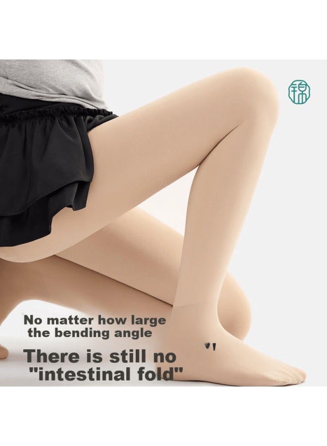 Jindu Women's Bare Leg Magic Autumn Winter Nude Color Fleece Lined Thickened Pantyhose Spring Autumn Thin Skin Tone Leggings - Image 2