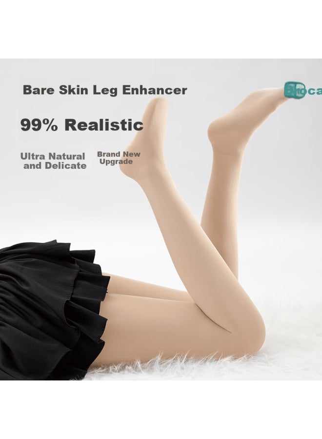 Jindu Women's Bare Leg Magic Autumn Winter Nude Color Fleece Lined Thickened Pantyhose Spring Autumn Thin Skin Tone Leggings - Image 4