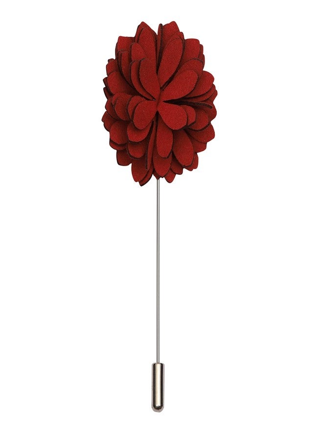 Peluche Graceful Maroon Brooch/Lapel Pin For Men - Image 1