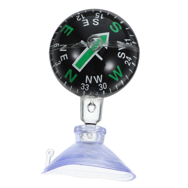 Portable Car Compass Ball Spherical Suction Mount Navigation Gauge For Vehicles - Image 2