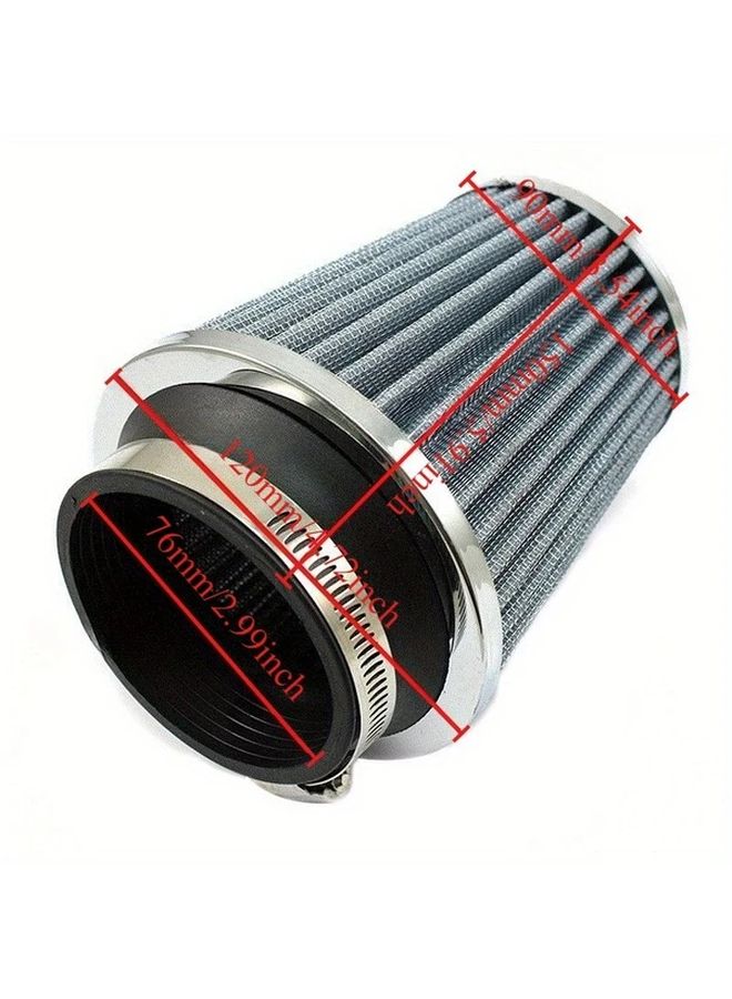 Red Universal Car Air Filter Small Mushroom Head Design - Image 3