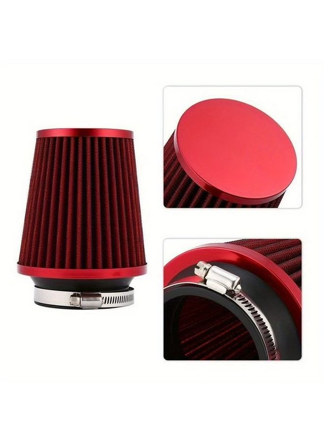 Red Universal Car Air Filter Small Mushroom Head Design - Image 2