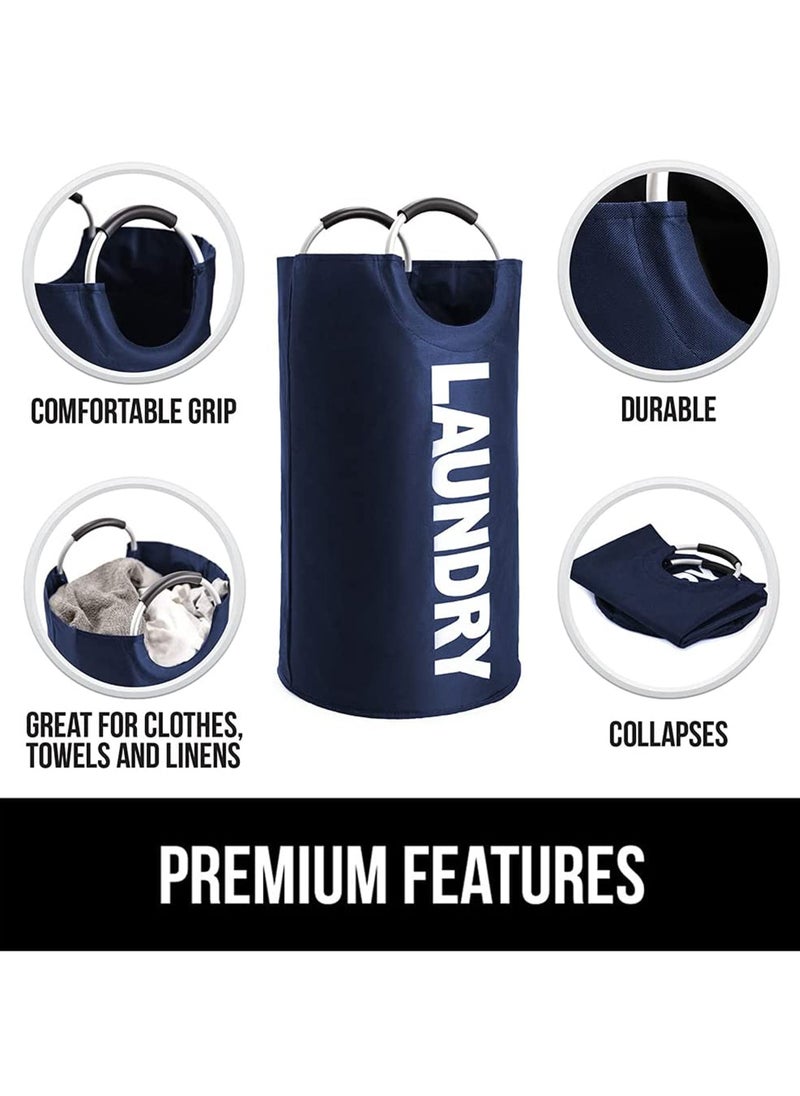 Swift Laundry Storage Bag, Foldable Hamper Basket with Padded Handles, Easy to Carry Washing Baskets for Laundry, Clothes Hamper for Kids Bedroom, Bathroom, Nursery, Utility Room  - Image 2