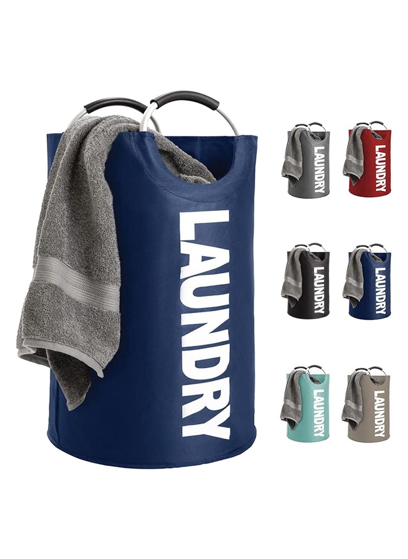 Swift Laundry Storage Bag, Foldable Hamper Basket with Padded Handles, Easy to Carry Washing Baskets for Laundry, Clothes Hamper for Kids Bedroom, Bathroom, Nursery, Utility Room  - Image 1