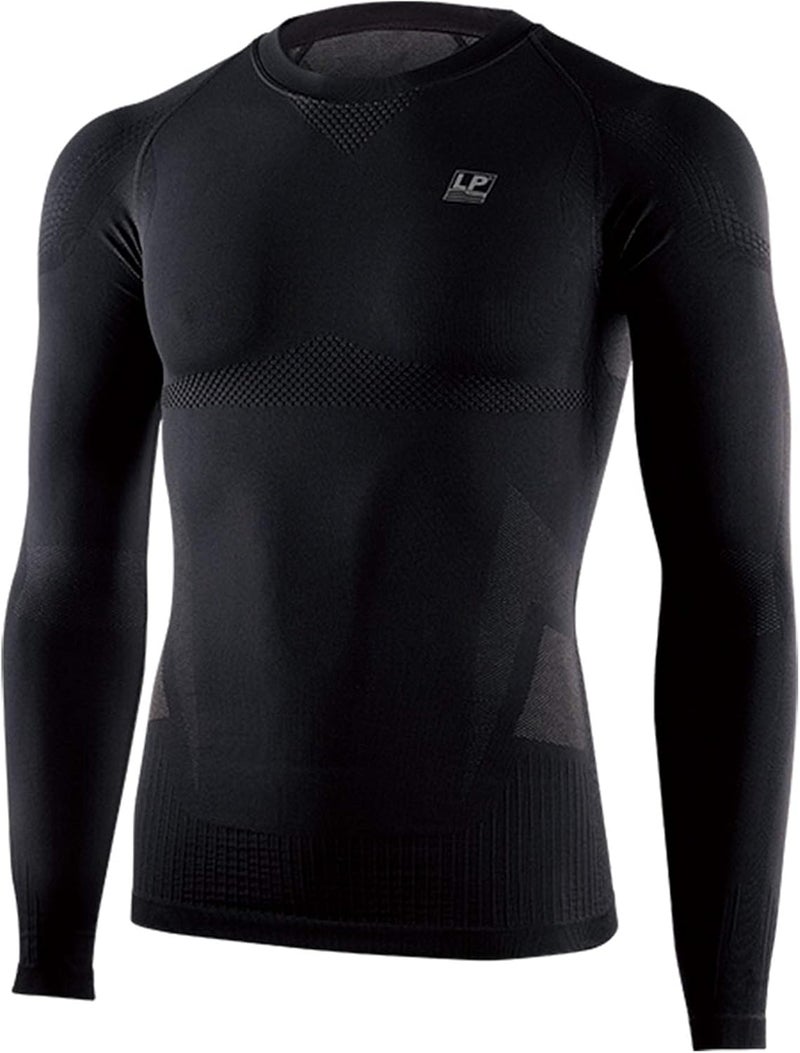 LP Support 230Z Long Sleeve Shoulder Support Compression Top - Black - Image 1