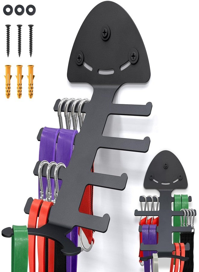 KOMOHOM Exercise Resistance Band Rack, Resistance Bands Storage Hanger Gym Equipment Organizer Rack for Pull Up Bands, Multi-Purpose Gym Equipment Storage - Image 5