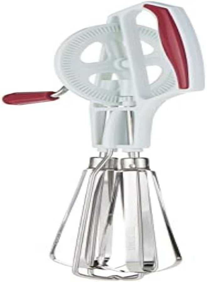 AKDC Metaltex Rotary Whisk Stainless Steel Mechanical Hand Held Food Mixer Rotary Egg Beater - Size: 25 Cm - Image 3