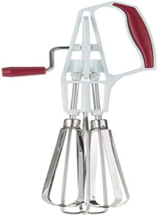 AKDC Metaltex Rotary Whisk Stainless Steel Mechanical Hand Held Food Mixer Rotary Egg Beater - Size: 25 Cm - Image 4
