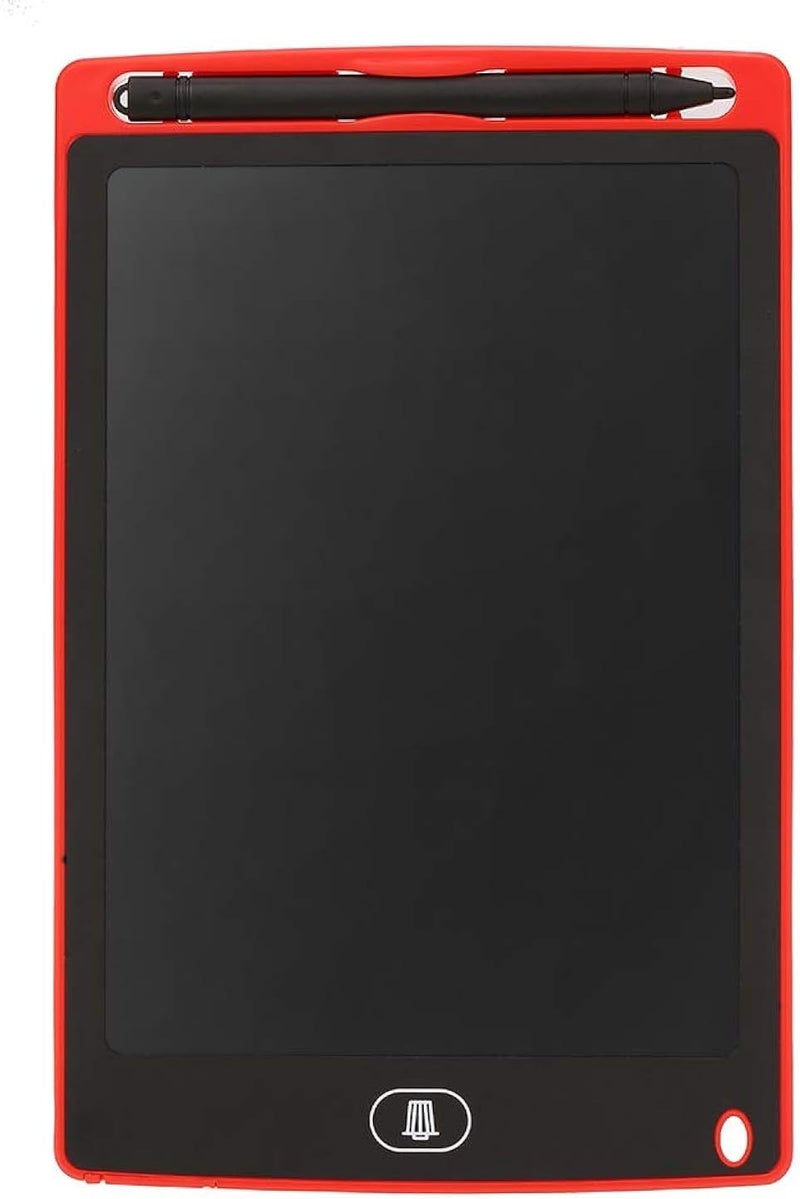 سبيس شوب لوحة كتابة LCD ولوحة رسم إلكترونية 8.5 بوصة لوحة رسم للكتابة اليدوية مع زر مسح هدية للأطفال والكبار باللون الأحمر للاستخدام في المنزل والمدرسة والمكتب وورق الخدش - Image 1