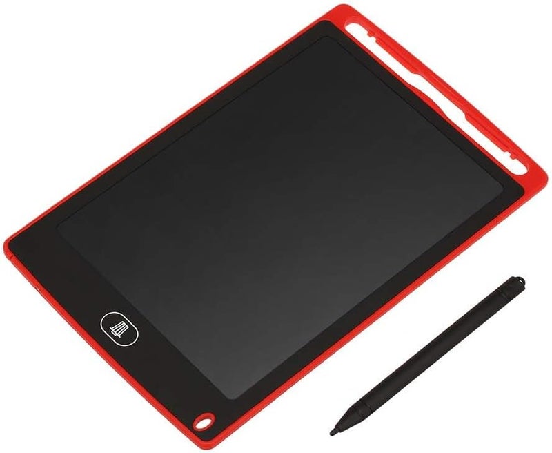 سبيس شوب لوحة كتابة LCD ولوحة رسم إلكترونية 8.5 بوصة لوحة رسم للكتابة اليدوية مع زر مسح هدية للأطفال والكبار باللون الأحمر للاستخدام في المنزل والمدرسة والمكتب وورق الخدش - Image 4