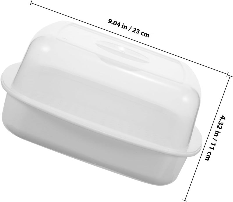 TIDTALEO Microwave Oven Steamer Basket Pp Food Steamer with Lid White for Household Cooking and Vegetable Steaming - Image 2