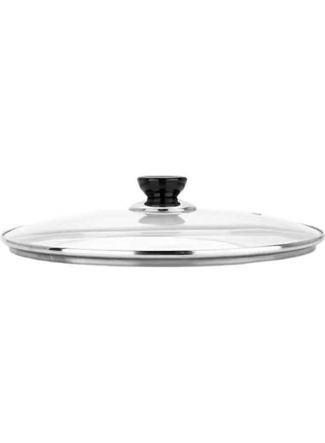 MAX COOK غطاء وعاء حساء زجاجي ماكس كوك، غطاء مقلاة بحافة من الفولاذ المقاوم للصدأ 304، غطاء بخار، 20 سم، Mcpj9593 - Image 2