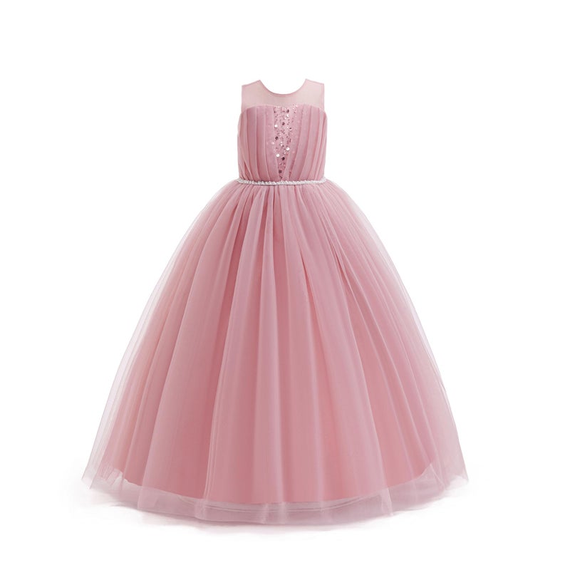 DPKM Flower Girls Formal Wedding Dress for Tulle Party Bridesmaid Pageant Princess Kids Birthday Prom Ball Gown - Image 1