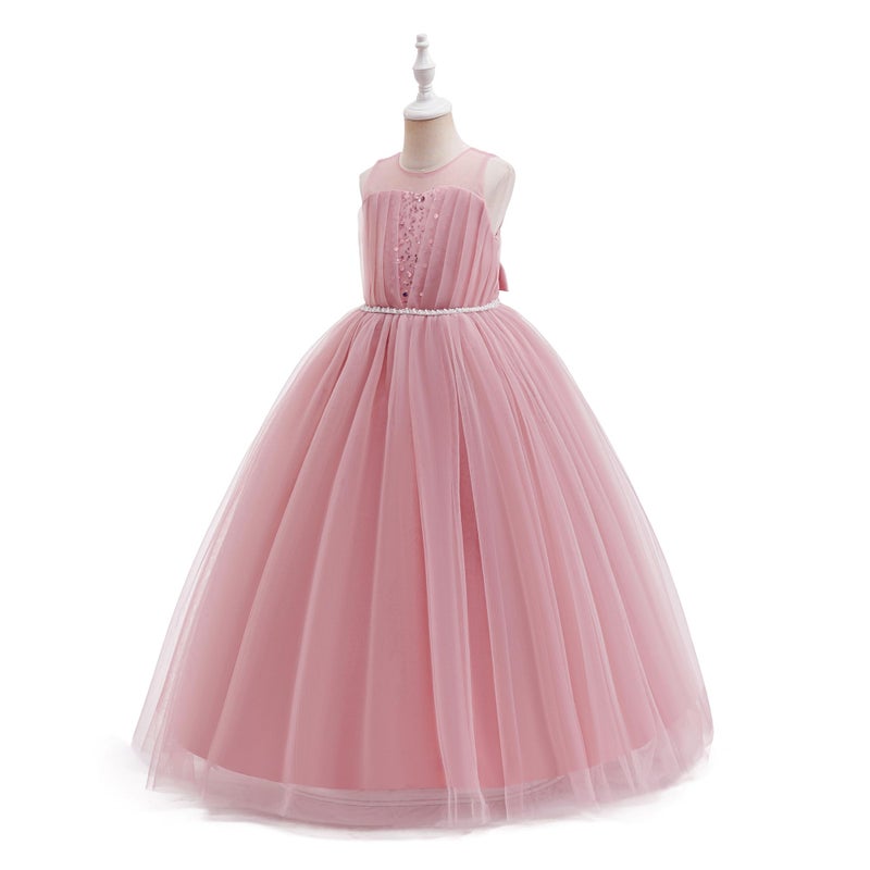 DPKM Flower Girls Formal Wedding Dress for Tulle Party Bridesmaid Pageant Princess Kids Birthday Prom Ball Gown - Image 3