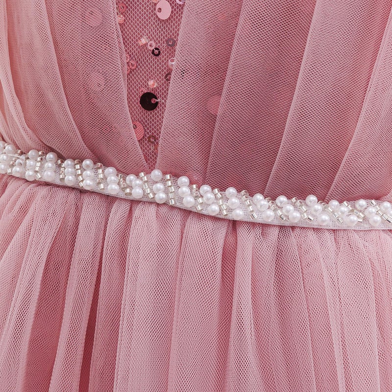 DPKM Flower Girls Formal Wedding Dress for Tulle Party Bridesmaid Pageant Princess Kids Birthday Prom Ball Gown - Image 5