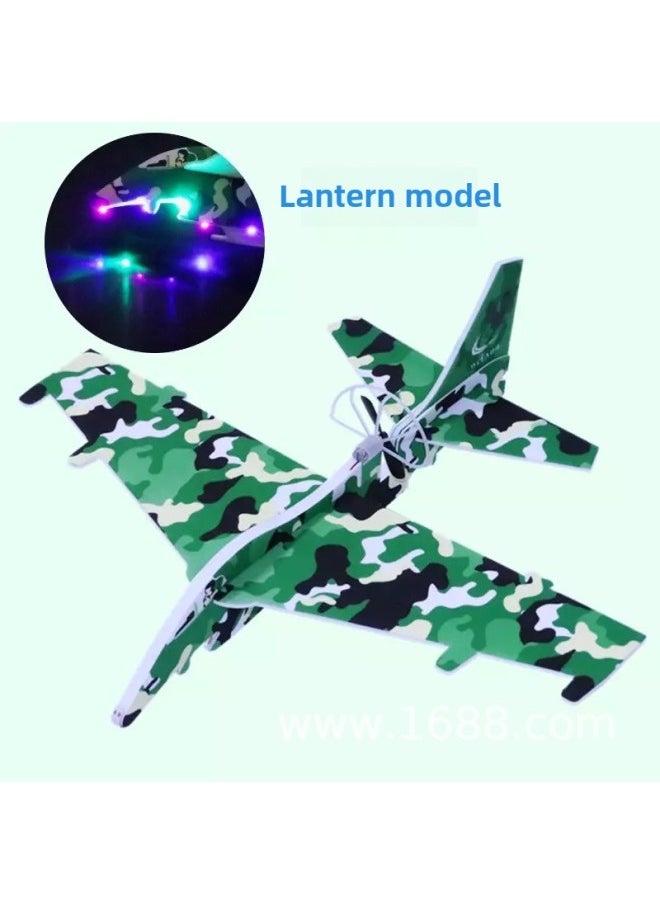 Internet Celebrity Children's Usb Rechargeable Electric Foam Hand Throwing Glide Aircraft Model Fighting Toy Plane-Color:Ordinary Blue Fighter  - Image 4