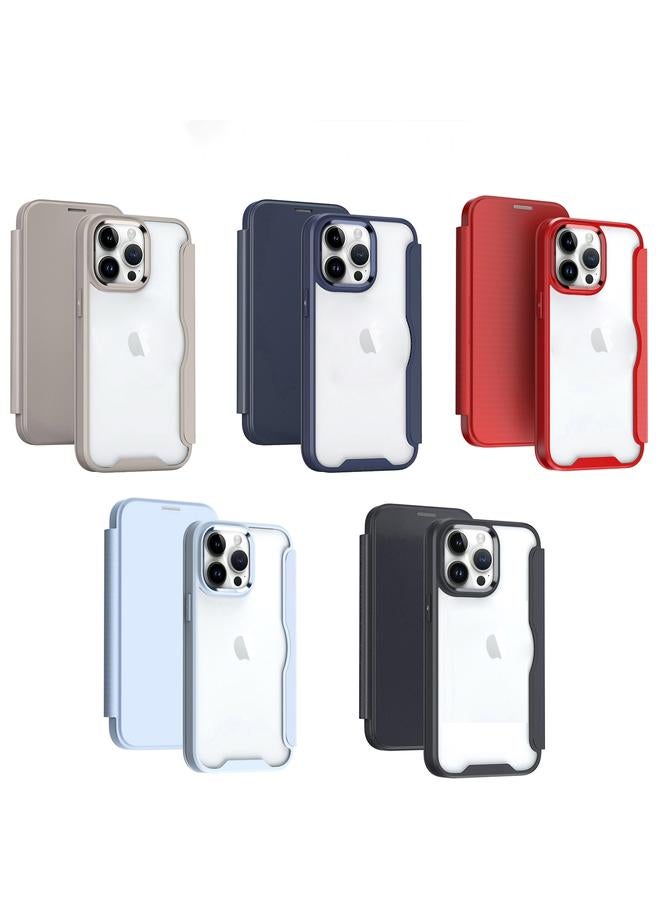 اس-توب جراب لهاتف iPhone 14 مصنوع من الجلد المقاوم للامتصاص بتقنية RFID - Image 2