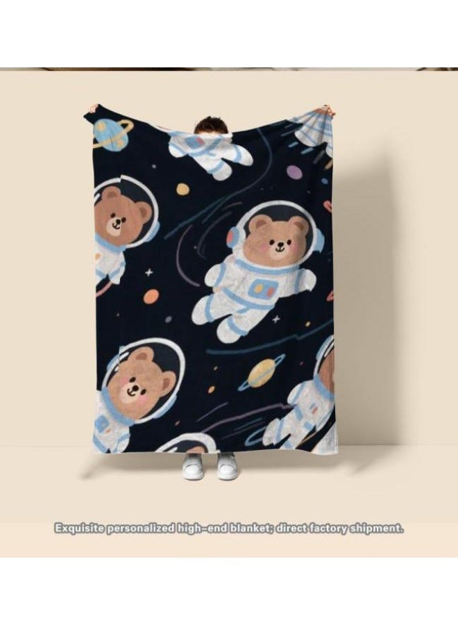 general Children's or student cartoon flannel thin blanket (warm and comfortable, suitable for sleep, games) 100cm*150cm - Image 3