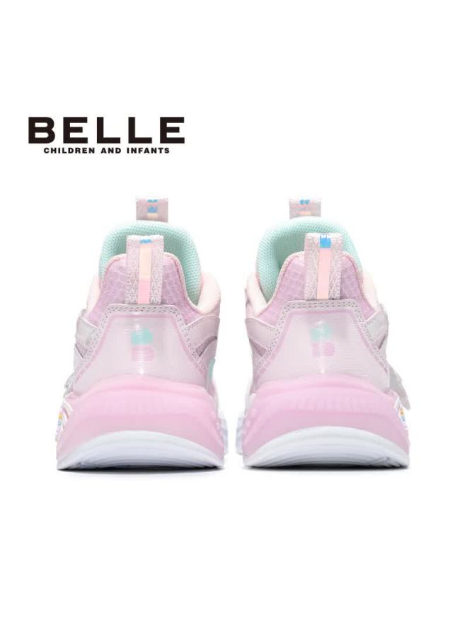 Belle Kids Sports Shoes Spring Autumn Running Shoes Light-up Shoes Boys Girls Soft Sole Casual Shoes Pink Size 29 - Image 4