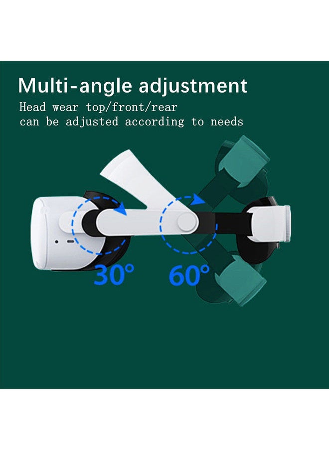 Generic - Suitable For Oculus Quest2 VR Glasses  Comfortable Head Wear  Adjustable Balance No Pressure On The Face  Even Force Rise  Comfortable Head Wear  Decompression VR glasses not included  White - Image 1