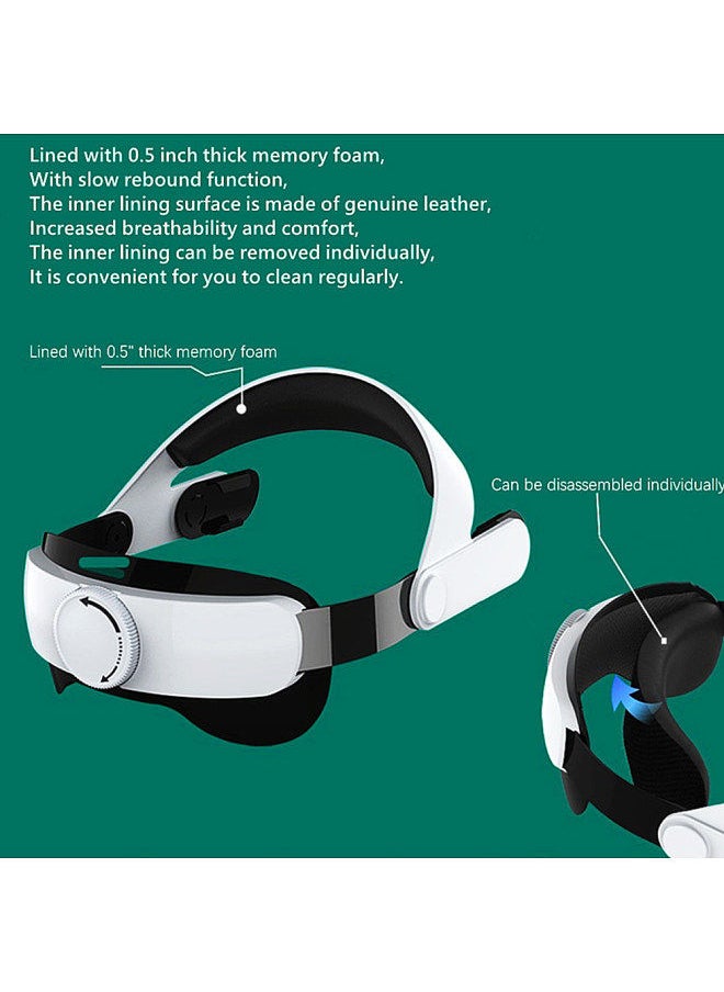 Generic - Suitable For Oculus Quest2 VR Glasses  Comfortable Head Wear  Adjustable Balance No Pressure On The Face  Even Force Rise  Comfortable Head Wear  Decompression VR glasses not included  White - Image 1