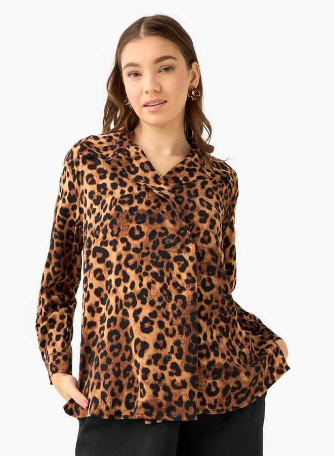 سبلاش فيڤ Shirt with Animal Print