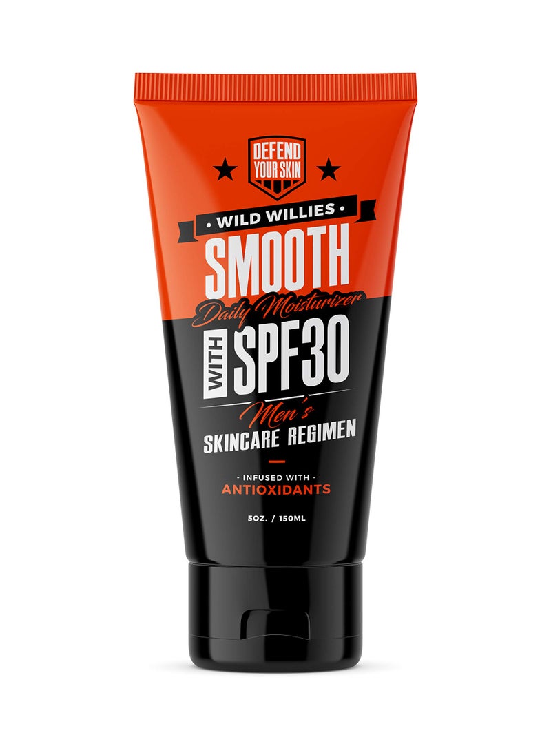 Wild Willies Men's Daily Facial Moisturizer SPF 30 - Antioxidant & Essential Oil Formulated Face Moisturizer for Men - Lightweight Face Lotion for Dry or Oily Skin - Men's Skin Care - Image 1
