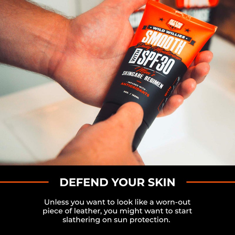 Wild Willies Men's Daily Facial Moisturizer SPF 30 - Antioxidant & Essential Oil Formulated Face Moisturizer for Men - Lightweight Face Lotion for Dry or Oily Skin - Men's Skin Care - Image 3