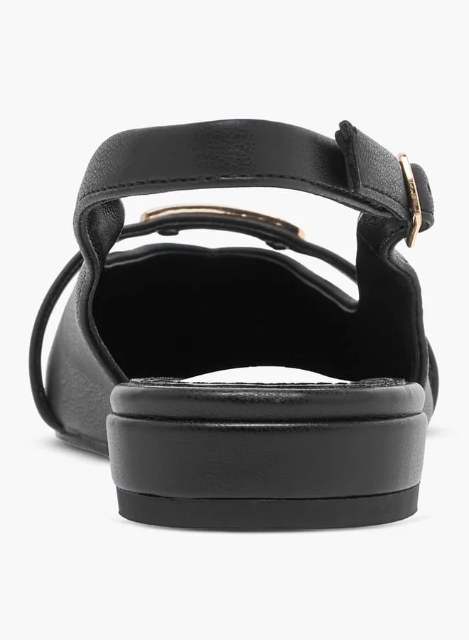 Celeste Women's Logo Accent Slingback Sandals with Buckle Closure