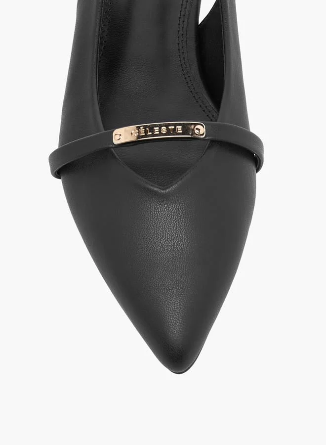 Celeste Women's Logo Accent Slingback Sandals with Buckle Closure