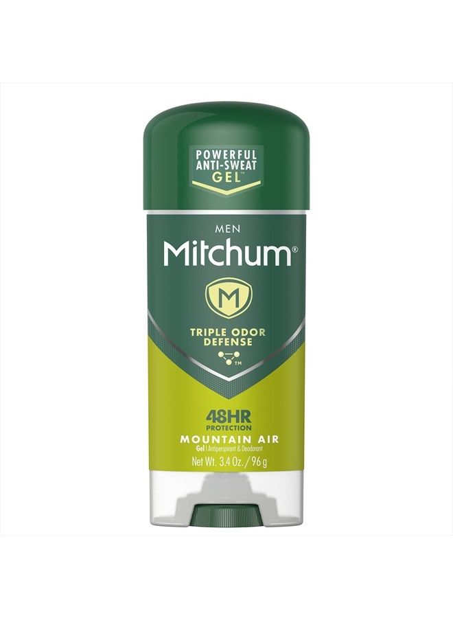 Mitchum Anti-Perspirant & Deodorant Clear Gel, Mountain Air - 3.4 Oz (6 Packs) - Image 1
