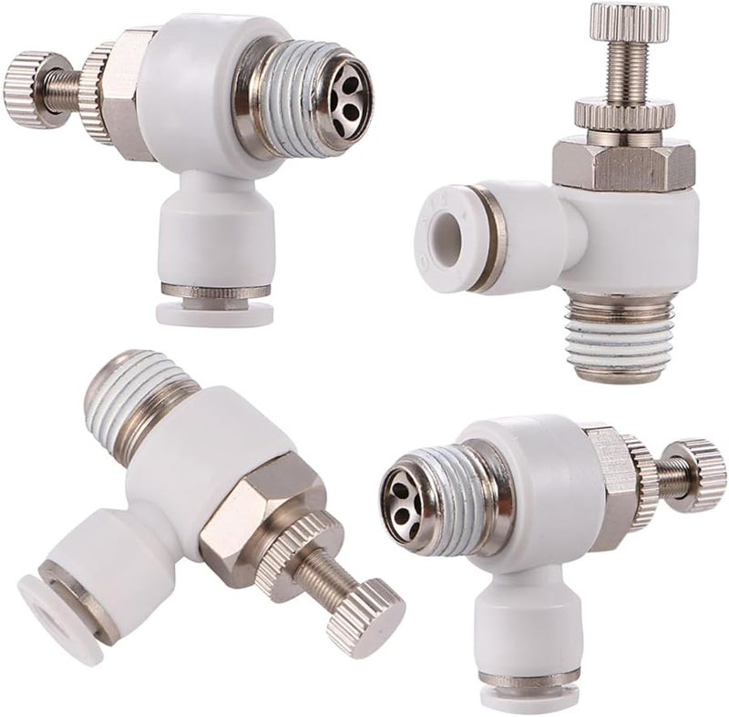 4Pcs Pneumatic Control Valves Air Regulating Throttle For Automation Industrial Applications - Image 1