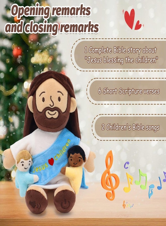 Yelakey 9" Talking Jesus Plush Doll for Kids, Jesus Loves Children Stuffed Doll for Church Easter and Baptisms Favors, Jesus Plushie with Interactive Voice & Bible Stories & Bible Verses - Image 4