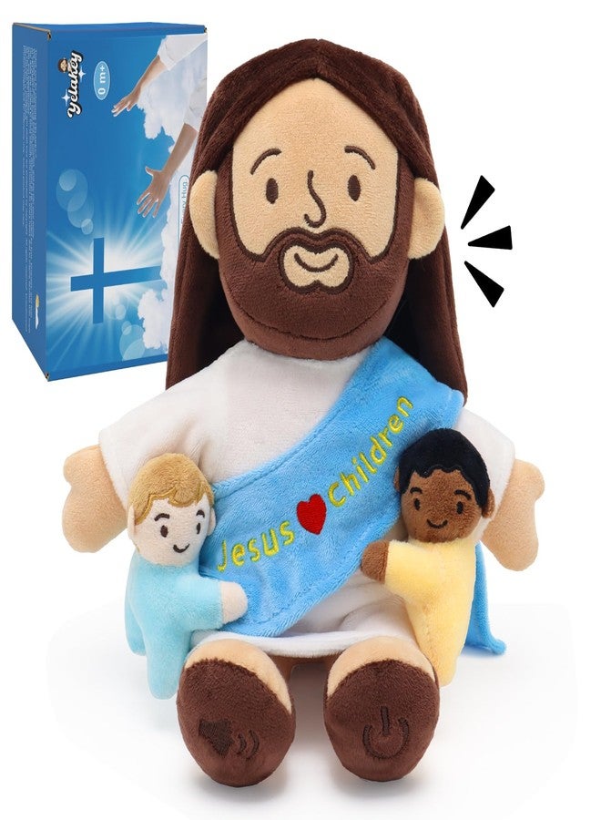 Yelakey 9" Talking Jesus Plush Doll for Kids, Jesus Loves Children Stuffed Doll for Church Easter and Baptisms Favors, Jesus Plushie with Interactive Voice & Bible Stories & Bible Verses - Image 1
