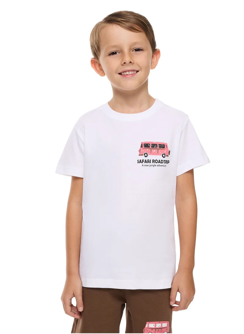 victor and jane BOYS 2PC SET "SAFARI ROAD TRIP" T-Shirt & Pull-On Shorts