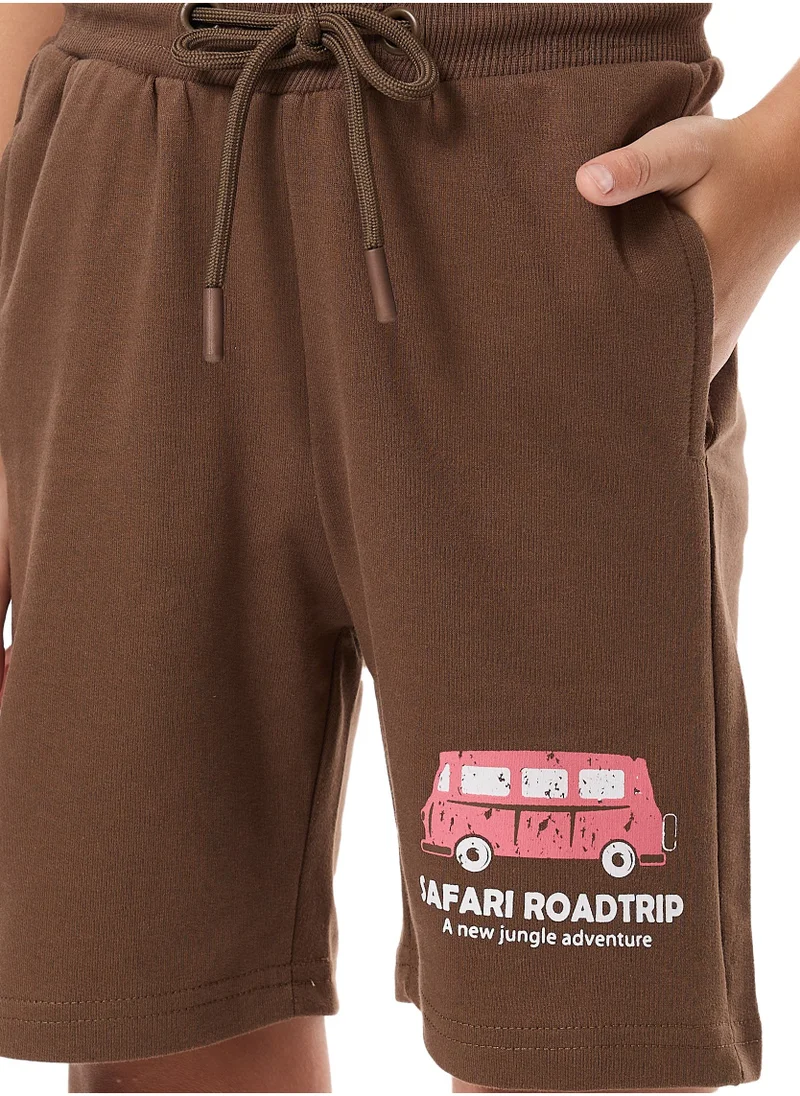 victor and jane BOYS 2PC SET "SAFARI ROAD TRIP" T-Shirt & Pull-On Shorts