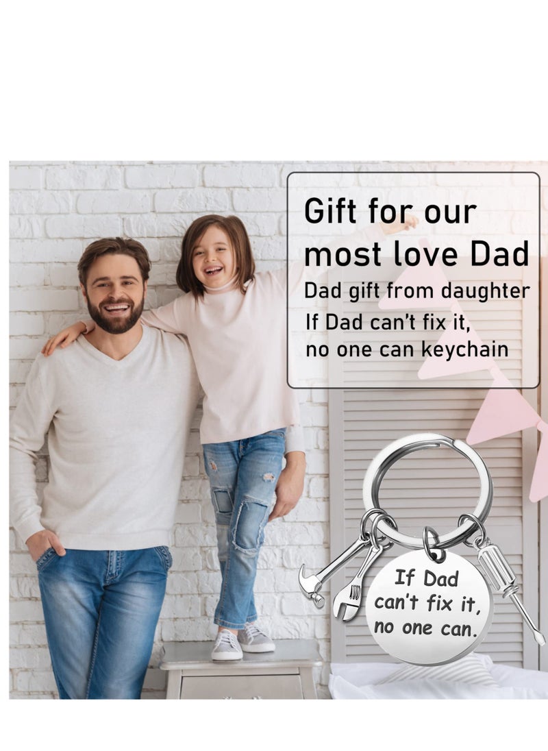 Excefore - Gifts for Dad Keychain Fathers Day Keychain from Daughter, Birthday Gifts for Dad from Daughter 4 PCS - Image 1
