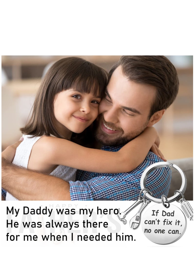 Excefore - Gifts for Dad Keychain Fathers Day Keychain from Daughter, Birthday Gifts for Dad from Daughter 4 PCS - Image 1