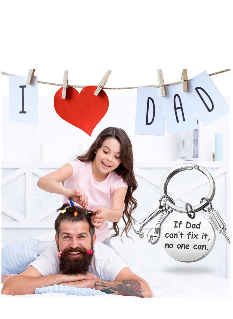 Excefore - Gifts for Dad Keychain Fathers Day Keychain from Daughter, Birthday Gifts for Dad from Daughter 4 PCS - Image 1