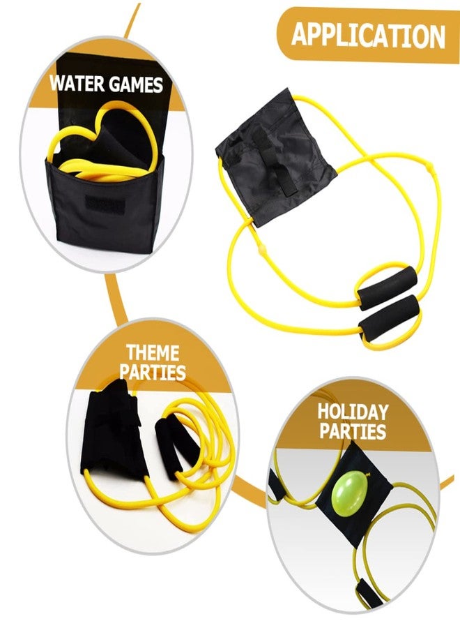 Vaguelly Outside Toys Water Balloon Game 3 Man Water Balloon Launcher T Shirt Launcher 3 Person Sling Water Balloon Shooter Water Balloon Thrower Child Billiards Latex Elastic - Image 5